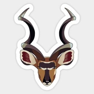 African Kudu - Cartoon Style Sticker